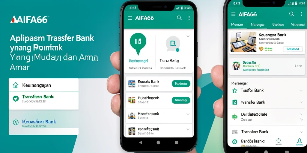 Tampilan antarmuka AIFA66 yang sederhana dan fungsi Transfer Bank yang lengkap.