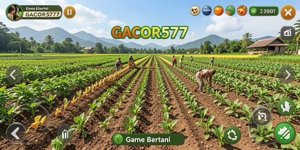 Antarmuka GACOR577 yang menarik dengan elemen pertanian.