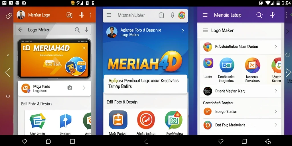 Antarmuka aplikasi MERIAH4D yang intuitif dan mudah digunakan untuk membuat logo.